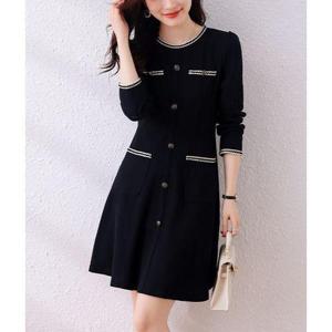 [스윗트리]여성 빅사이즈 하객룩 봄 가을 플레어 원피스 110 SIZE 까지(j0943)