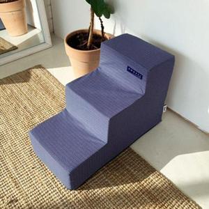 반려동물용품 강아지 3단 미니 스테블 계단 헤링본네이비 1P 스텝