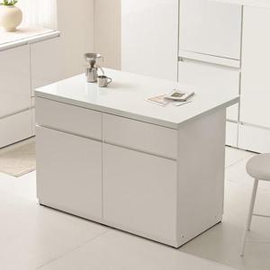 나무뜰 시오 E0 이지수납 광파오븐 인조대리석 아일랜드 홈바 식탁 렌지대 수납장 1200X750 YDF272