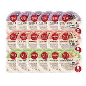 갤러리아_[CJ]햇반 흑미밥210g x6개+잡곡밥210g x6개+발아현미밥 210g x6개