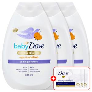 [도브] 베이비 로션 400ml X 3개 (+ 비누 3개) 페이스&바디 어린이 올인원 고보습 저자극 크림
