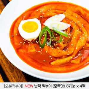 납작 떡볶이 (중독맛) 370g x 4팩