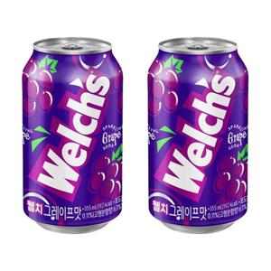 웰치스 포도 355ml x 24캔 뚱캔 과즙 탄산음료