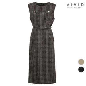 갤러리아_VIVID 여성 겨울 나시 벨티드 울 원피스