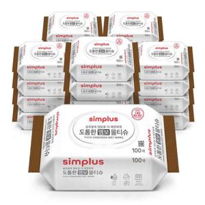 심플러스(홈플러스) 도톰한 물티슈 캡형 100매 x20개