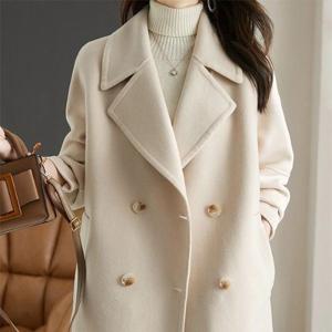 [패션시그널] 더블 울모직 하프코트 3AA8EE