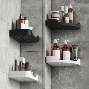 화장실선반 욕실선반 무타공 세면대선반 사각 접착식 정리대 블랙 K991