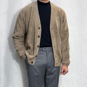 [바쏘옴므]FW 가을 겨울 FUR 니트 가디건 브라운 SY3WA08-2