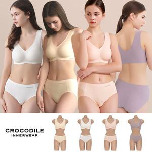 [역대최저가+앱10%할인][크로커다일](88차) 25SS 리얼 스킨 V넥  감탄브라 (4세트)