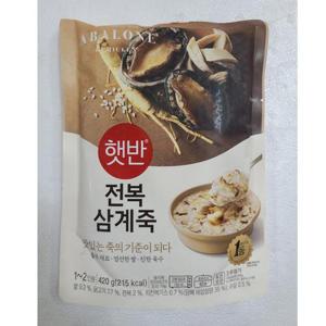 CJ제일제당 햇반 소프트밀 전복삼계죽 420g x3개