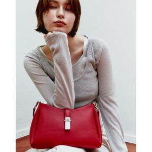 갤러리아_DCBA5F181 닥스 레드 소가죽 체크 장식 포인트 숄더백