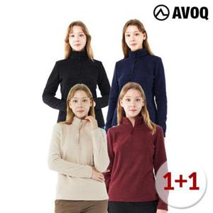 [아보크]플리스 하프집업 티셔츠 1+1 (여성)