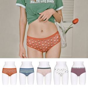 [라페어] 지붕 위의 와인 인견 나염 팬티 5종 LLMEA311-MT