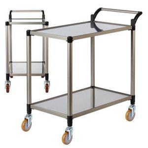 스텐레스 2단 대 와인색바퀴 식당트레이 구르마 주방 (WE89224)