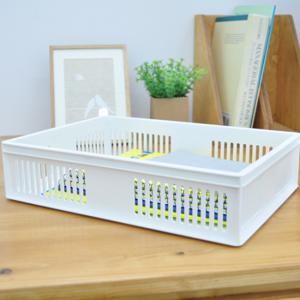 [창신리빙]PP스텝바스켓 4호 화이트