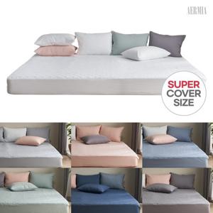 [에르미아] 플래닛 모달 누빔 F3 패밀리침대 매트커버(300x200 높이 최대 40cm)