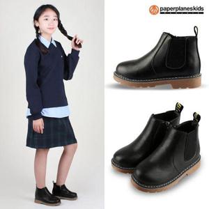 [페이퍼플레인키즈]아동 워커 첼시 부츠 키즈 유아 구두 여아 어린이 가죽 신발 슈즈 초등 학생 남아 주..