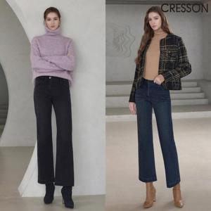 [크레송]크레송 세미와이드 기모 데님 팬츠 C244B404A (2컬러)