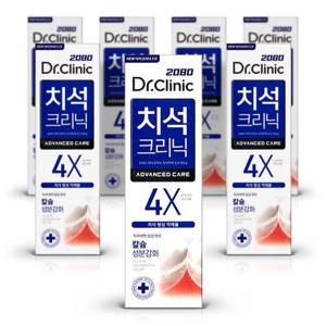 2080닥터크리닉 치석크리닉 고불소 치약120g 7개