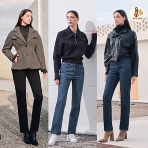 ★소프트기모 3종세트★ACP 여성 스판밴딩 일자핏 데님팬츠 3종