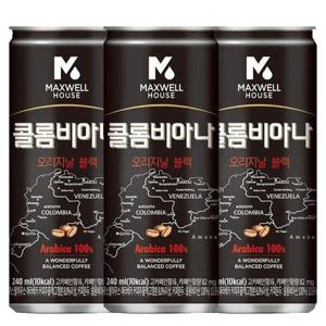갤러리아_맥스웰 콜롬비아나 오리지날블랙 240ml x 30캔