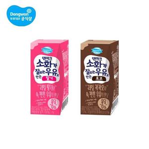 덴마크 소화가 잘되는 우유로 만든 딸기/초코 190ml 24입