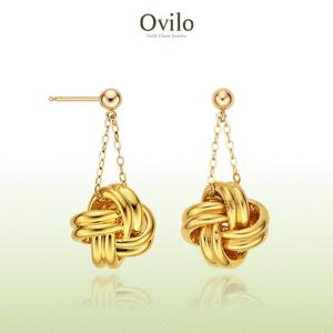 [오빌로]24K 순금 매듭 귀걸이