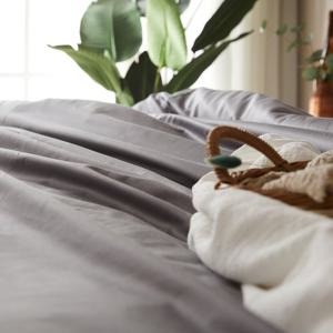 60수사틴 순면 이불커버 명품호텔침구S싱글 그레이
