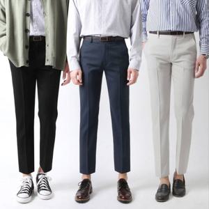 [필골드] 사이드밴드 9부 스판 슬랙스팬츠 AD991  특가