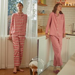 [FITIN] 여성 소프트기모 플라넬 파자마 2세트