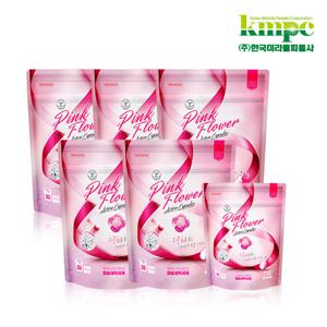 탑스텝 캡슐세제 핑크플라워(33캡슐X5팩,+15캡슐, 총180캡슐)