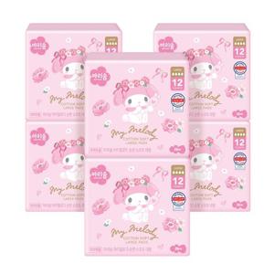 마리솜 마이멜로디 순면 소프트 대형 생리대 12입 X6팩