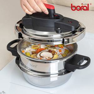 [Boral] 보랄 초간편 빠른취사가능한 더 키친 IH 압력밥솥 2L(본체+뚜껑) BR-PC210 (리퍼)