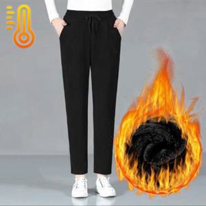 [앤어바웃] 여성용 울트라 융털 양모 플리스 밴딩 세미 팬츠