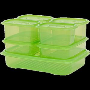 맥스앤맥스 항균 그린 제올라이트 신선밀폐용기 7종