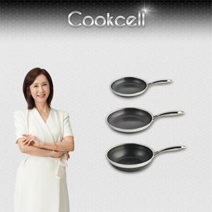 쿡셀 블랙큐브 프리미엄 IH프라이팬 3종구성(프라이팬22cm,  프라이팬28cm, 궁중팬28cm)