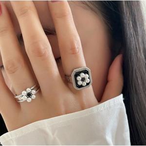 [리본크림] 은반지 c 실버925반지 엔틱유화반지