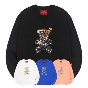 엘라모 3M 플라워베어 맨투맨 남녀공용 빅사이즈 S~4XL