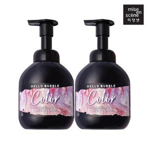 미쟝센 헬로버블 컬러 보색 샴푸 400ML 핑크 2입