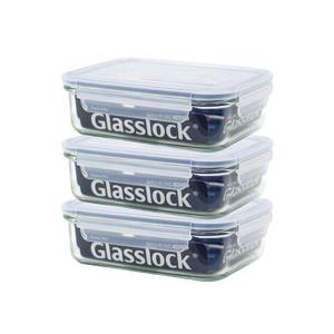 갤러리아_글라스락 밀폐용기 직사각1000ml 3개 반찬통