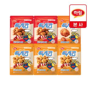 [맥시칸] 크리스피 순살 3봉+ 핫크리스피 순살 2봉+갈릭양념 순살 1봉 세트(총 6봉)