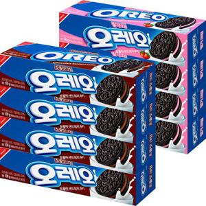 오레오2종 초코 4개+딸기크림 4개