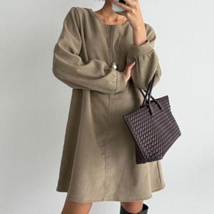 H스타일(OP)피타절개미니원피스 겨울 기모 원피스 OPS 드레스 데일리룩 빅사이즈