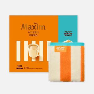 맥심 슈프림골드 커피믹스 100T+컬러오브맥심타월