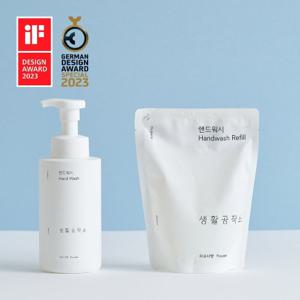[생활공작소] [★적립금 사용가능★] 핸드워시 손세정제 500ml 2개 + 리필 400ml x 6개 / (향 선택)