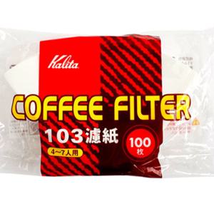 칼리타 4~7인용 화이트 커피필터 여과지 100매 NK103