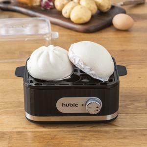 ★스마트타이머★ 휴빅 타이머 반숙 달걀 계란찜기 멀티 전기찜기 에그쿠커 블랙