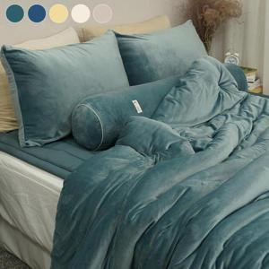 모찌모찌 겨울 극세사 차렵이불 베개세트 (Q) 5colors