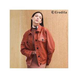 [에레디타]양가죽 숏가죽 투포켓 자켓_브릭