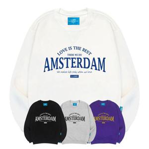 엘라모 기모M 암스테르담 맨투맨 남녀공용 빅사이즈 S~4XL